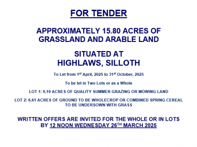 NOW LET – 15.80 ACRES AT HIGHLAWS